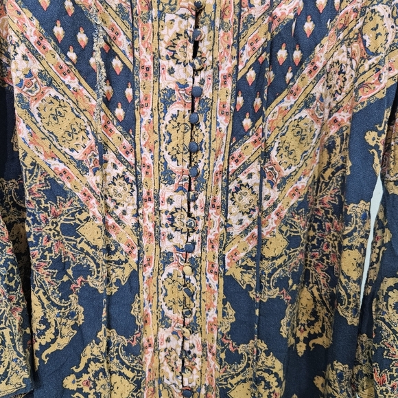 Free People Magic Mystery Tunic Navy Multicolor Size Small - Picture 4 of 10